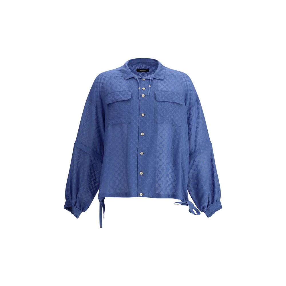 Undercover Blue Cotton Blouse | Regal Royce