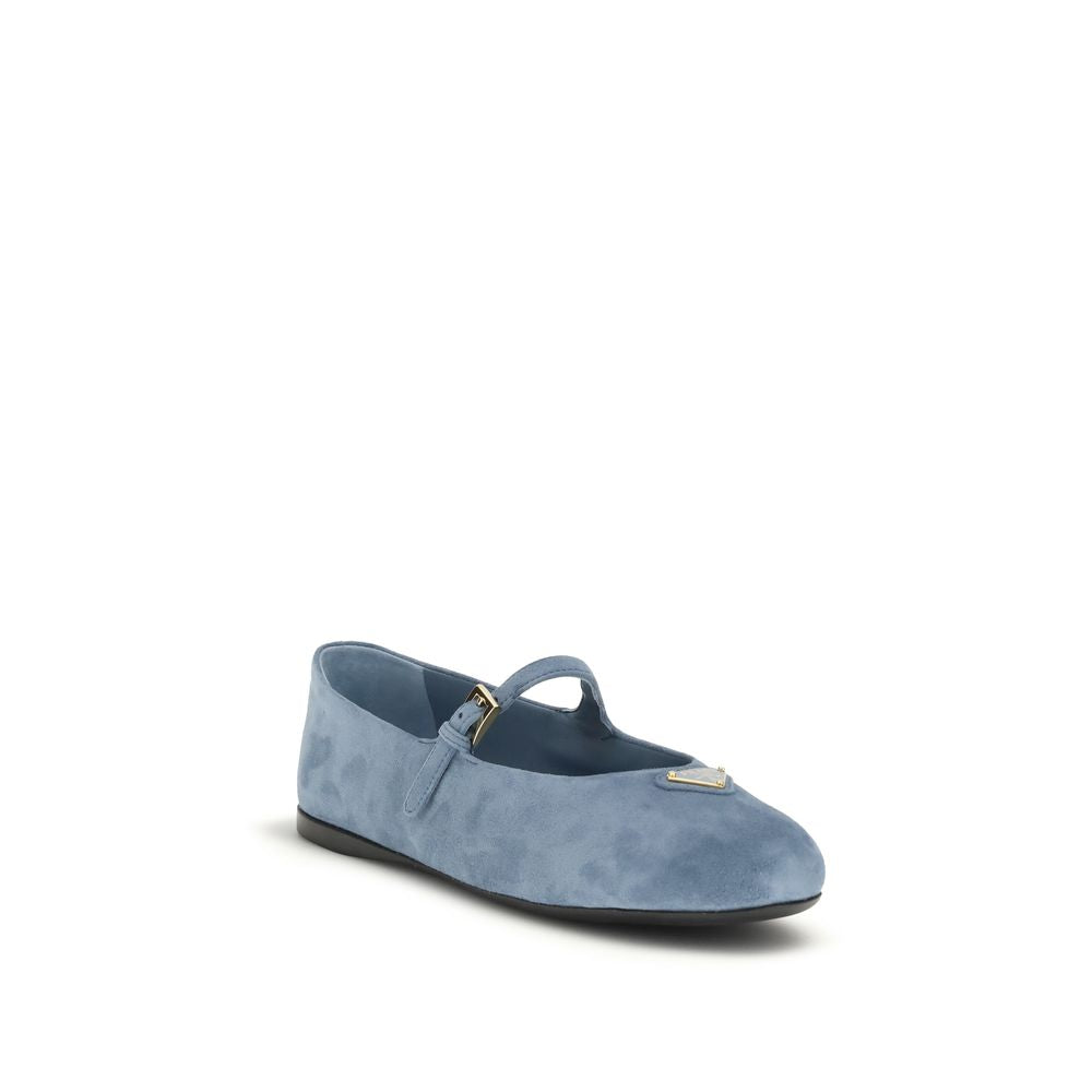 Prada Blue Goatskin Ballet Flats | Regal Royce