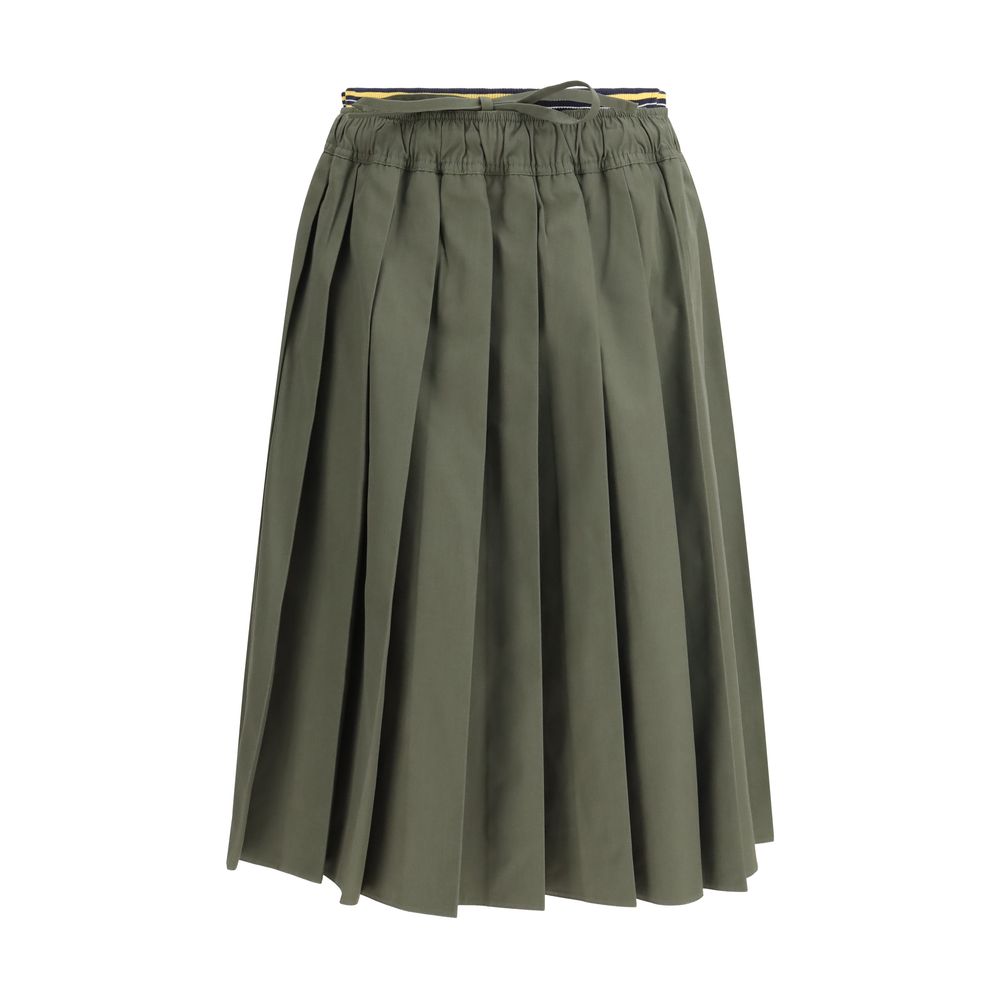 Prada Bicolor Polyester Midi Skirt | Regal Royce