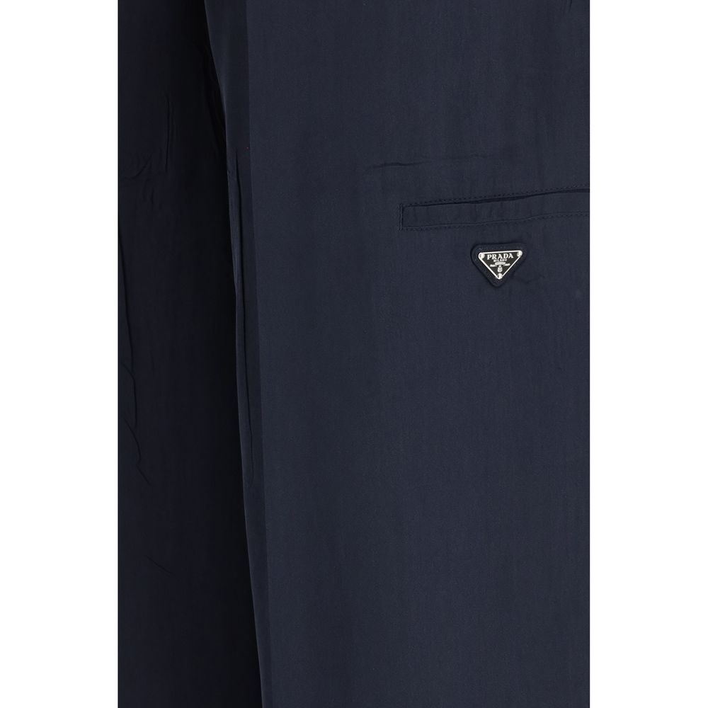 Prada Blue Silk Casual Pants | Regal Royce
