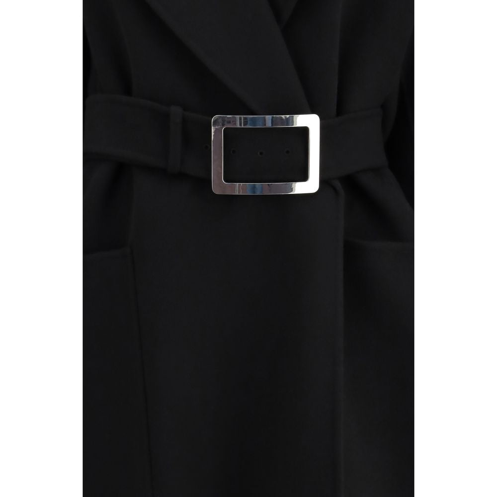 Max Mara Black Fleece Wool Coat | Regal Royce
