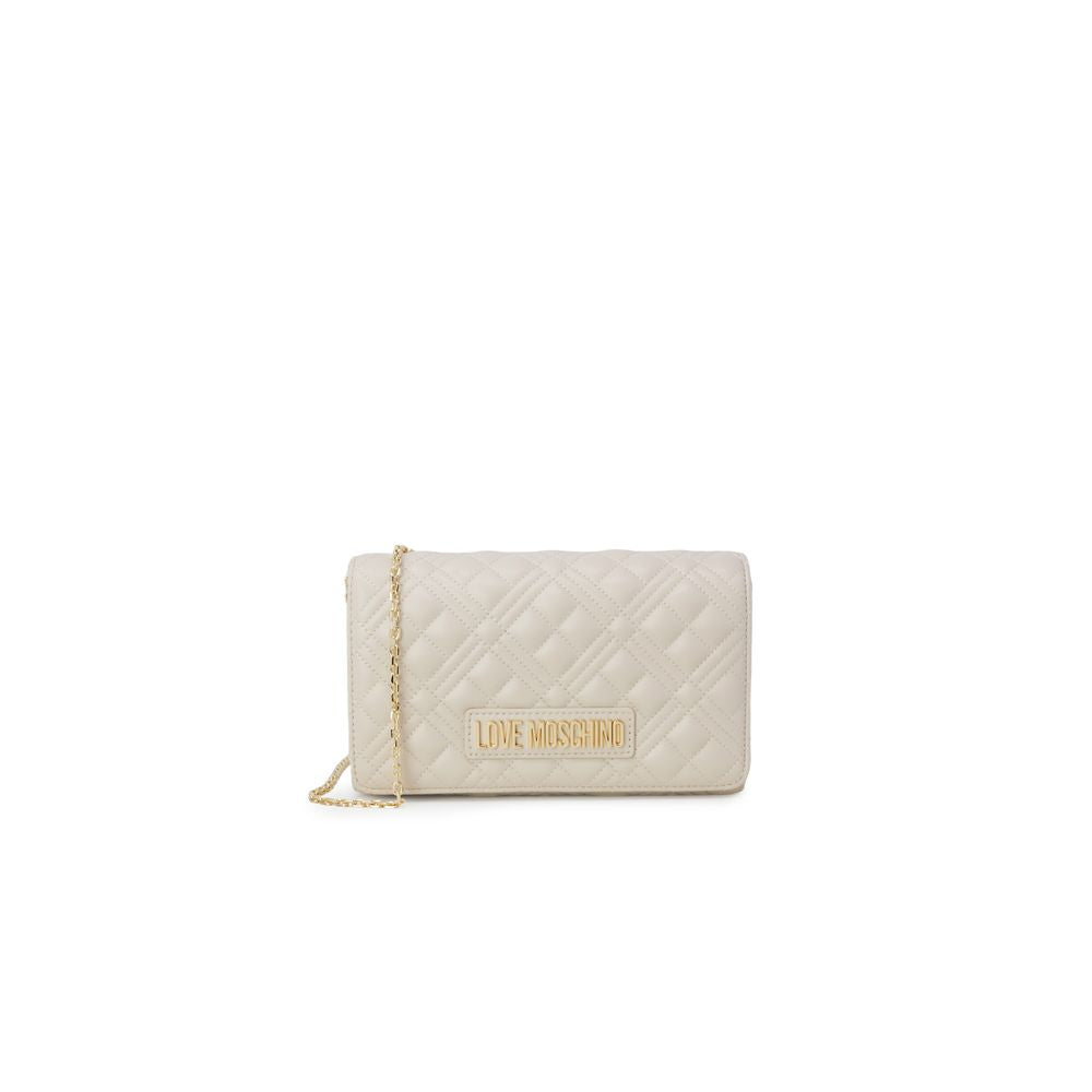 Love Moschino Beige Polyethylene Handbag | Regal Royce