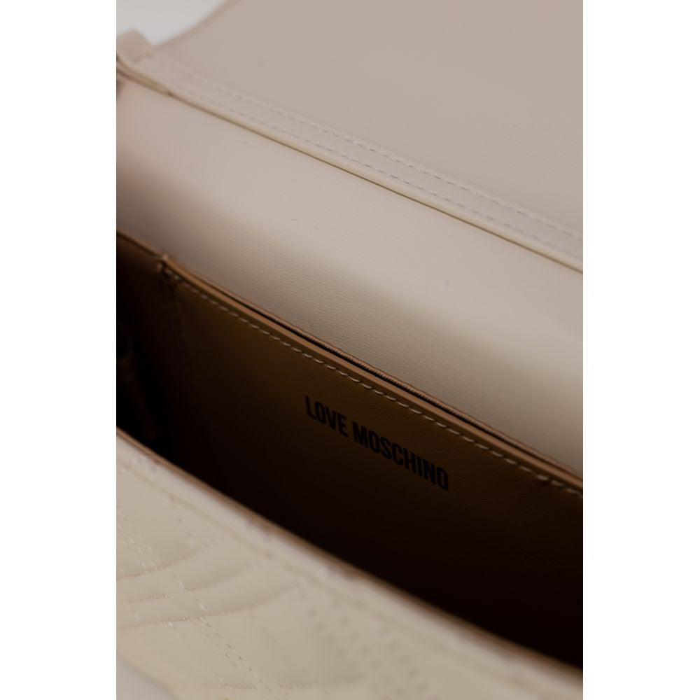 Love Moschino Beige Polyethylene Handbag | Regal Royce