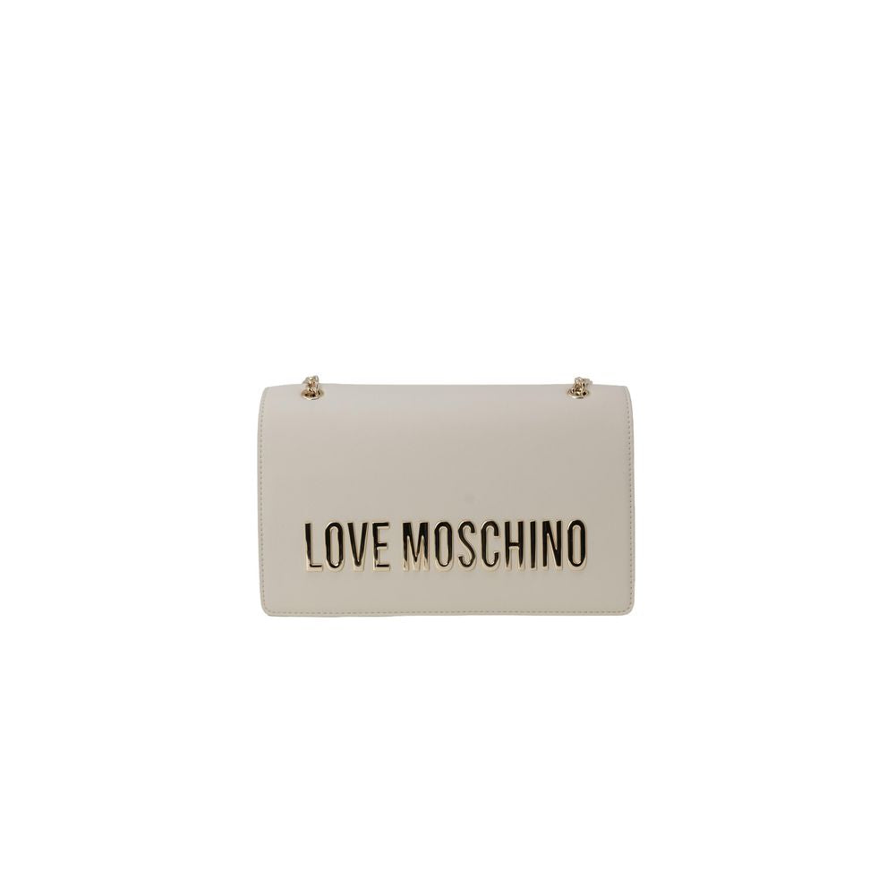 Love Moschino Beige Polyethylene Handbag | Regal Royce