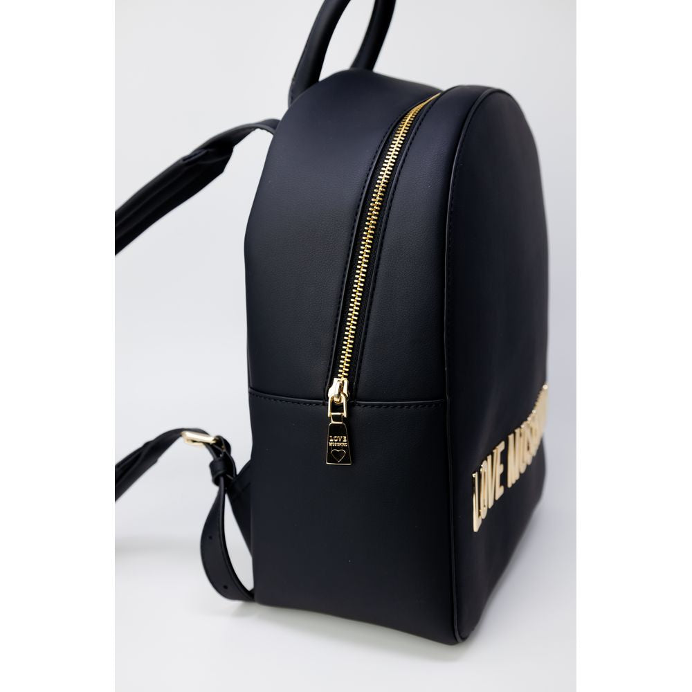 Love Moschino Black Polyethylene Backpack | Regal Royce