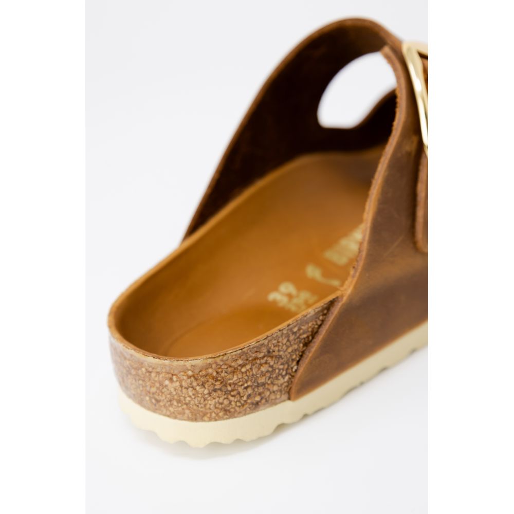Birkenstock Brown Leather Slippers | Regal Royce