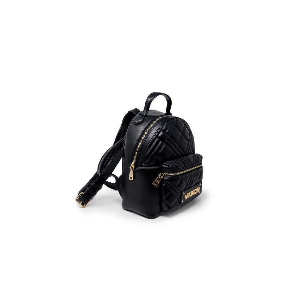 Love Moschino Black Polyethylene Backpack | Regal Royce