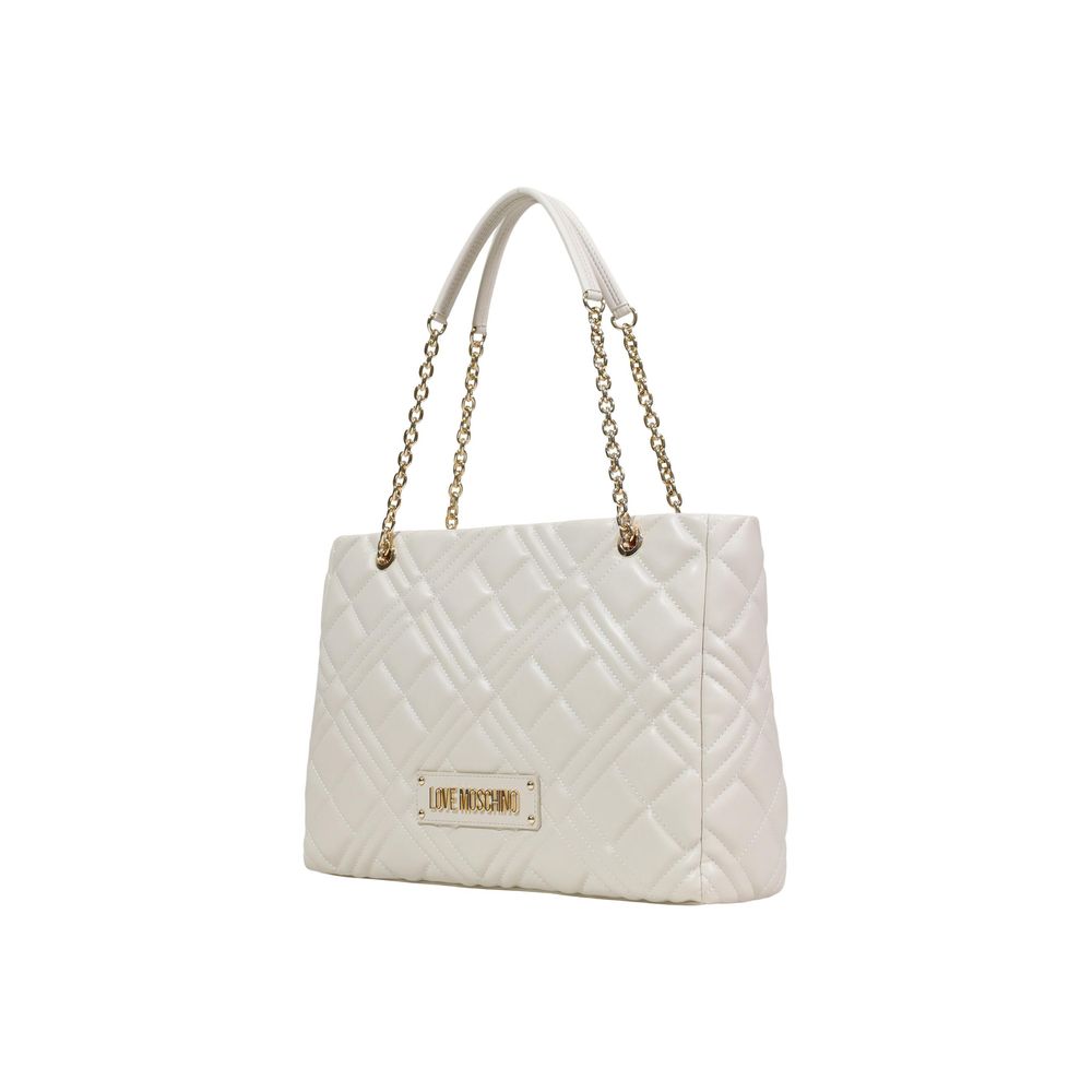Love Moschino Beige Polyethylene Handbag | Regal Royce