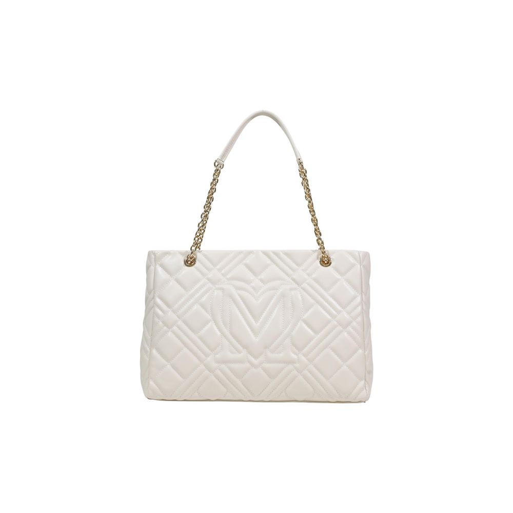 Love Moschino Beige Polyethylene Handbag | Regal Royce