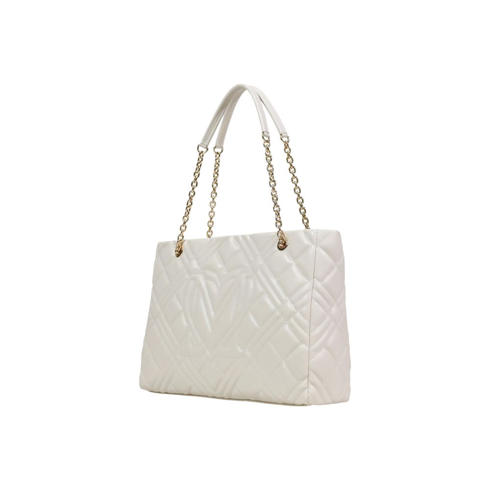 Love Moschino Beige Polyethylene Handbag | Regal Royce