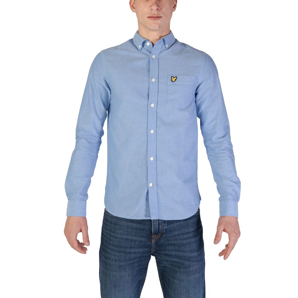 Lyle & Scott Blue Organic Cotton Dress Shirt | Regal Royce