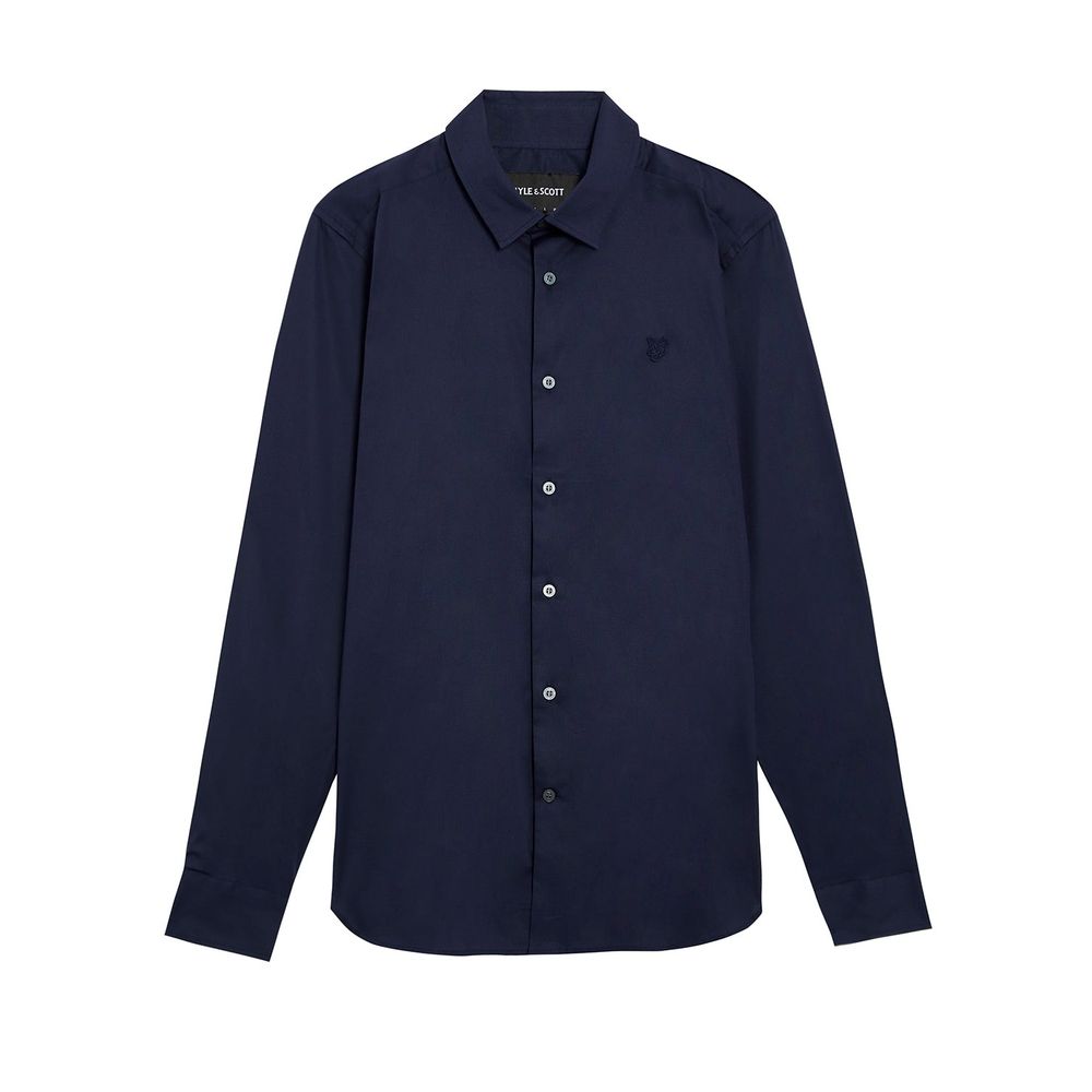 Lyle & Scott Blue Cotton Dress Shirt | Regal Royce