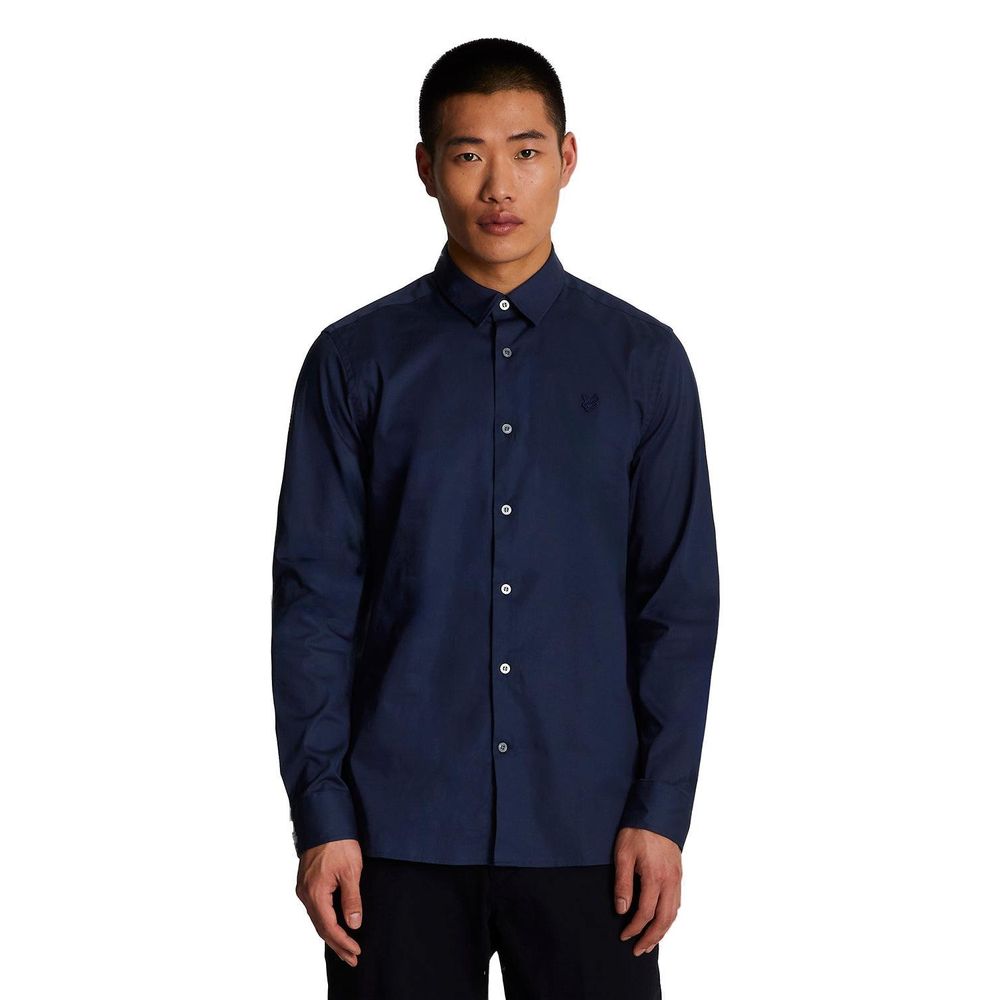 Lyle & Scott Blue Cotton Dress Shirt | Regal Royce