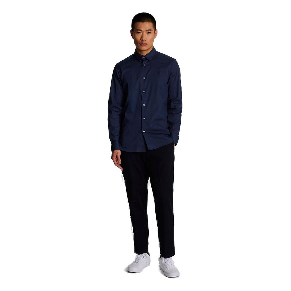 Lyle & Scott Blue Cotton Dress Shirt | Regal Royce