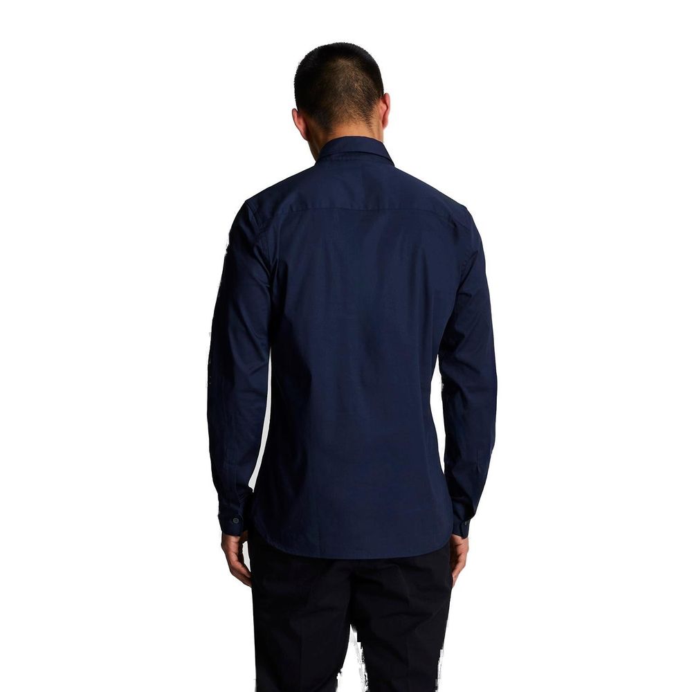 Lyle & Scott Blue Cotton Dress Shirt | Regal Royce