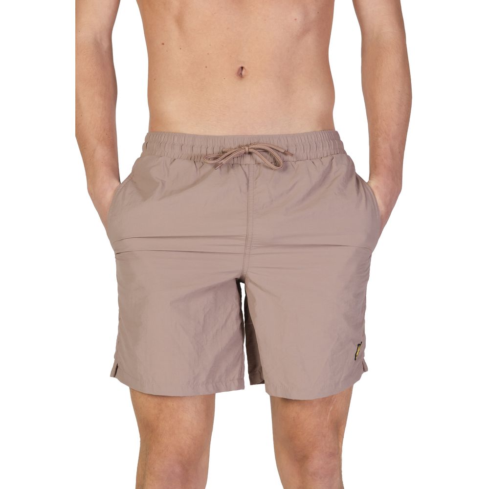 Lyle & Scott Beige Nylon Swim Shorts | Regal Royce