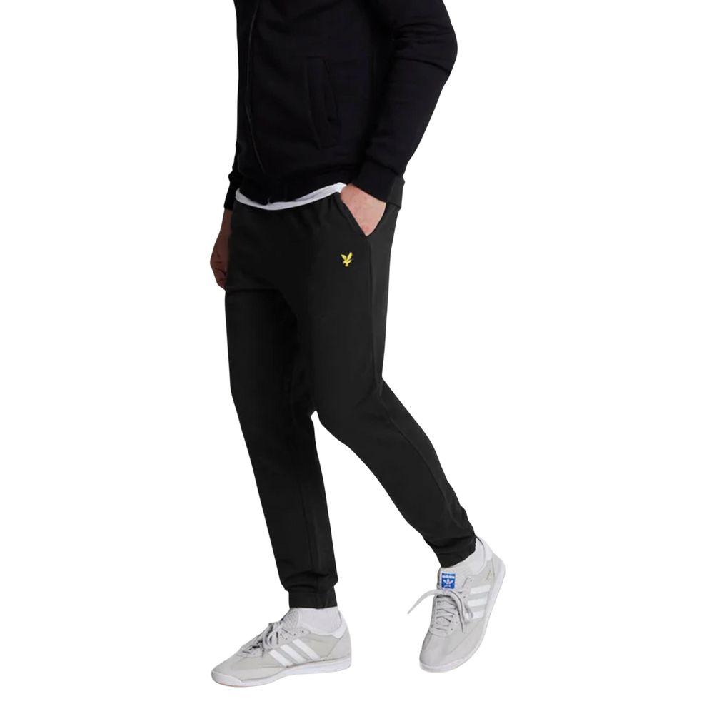 Lyle & Scott Black Cotton Joggers (Workout Pants) | Regal Royce