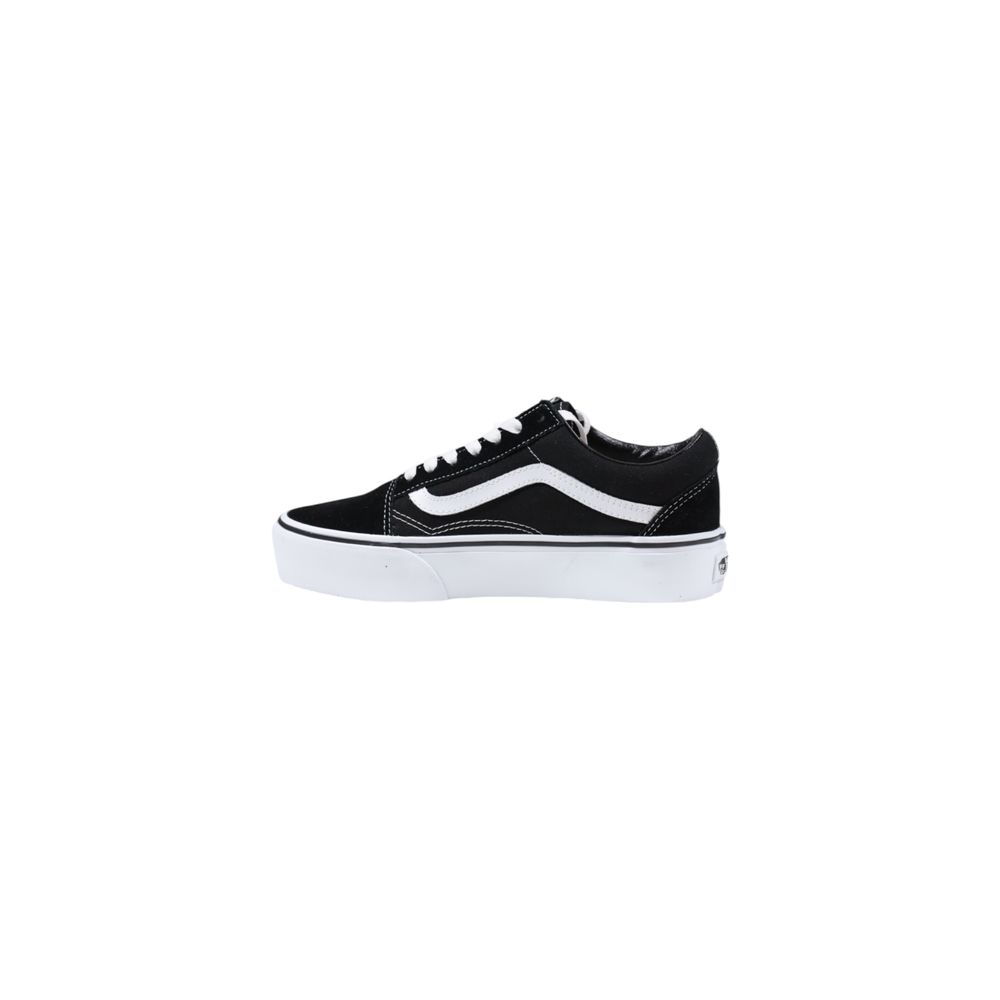 Vans Black And White Fabric Platform Sneakers | Regal Royce