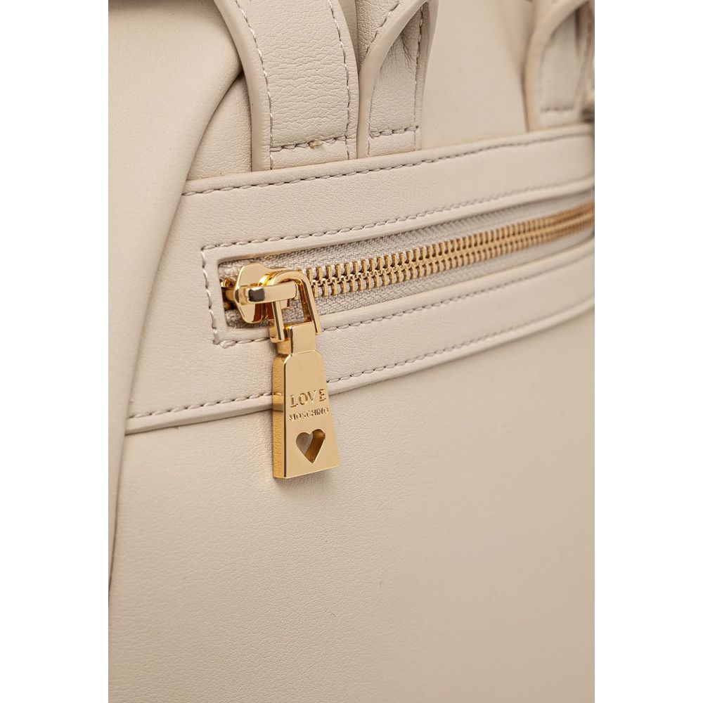 Love Moschino Beige Polyethylene Backpack | Regal Royce