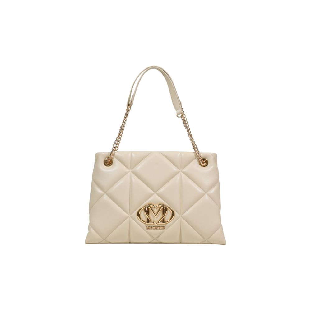 Love Moschino Beige Artificial Leather Handbag | Regal Royce