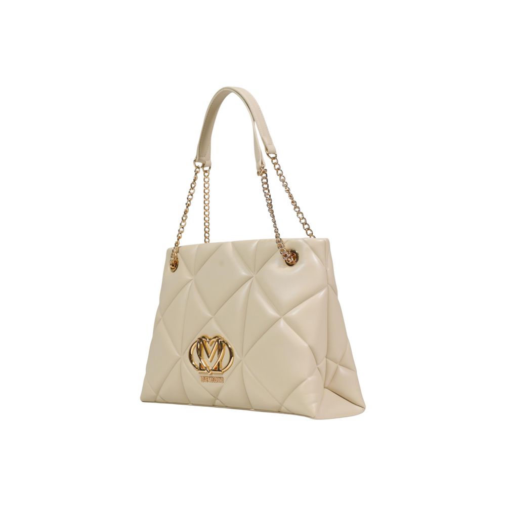 Love Moschino Beige Artificial Leather Handbag | Regal Royce