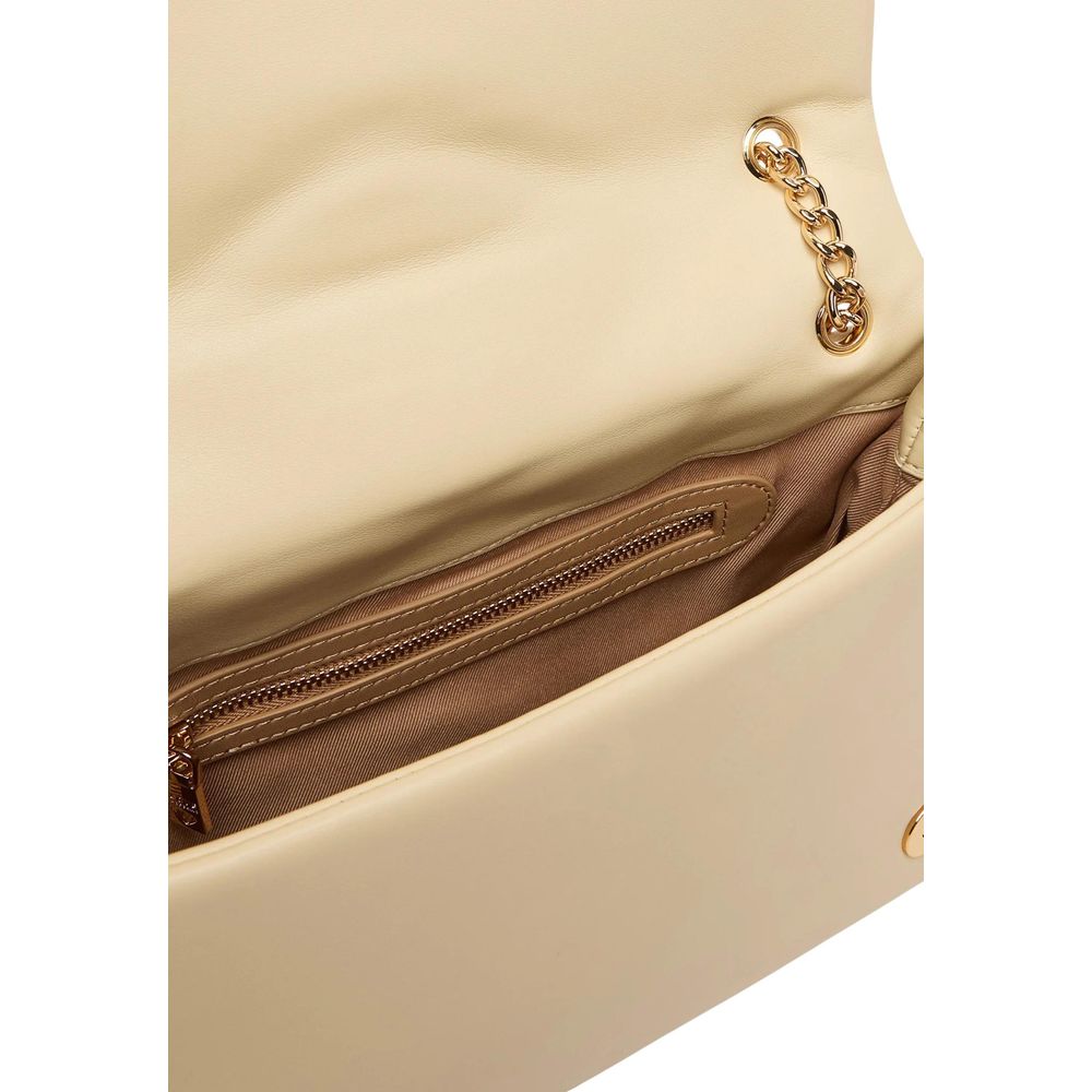 Love Moschino Beige Artificial Leather Handbag | Regal Royce