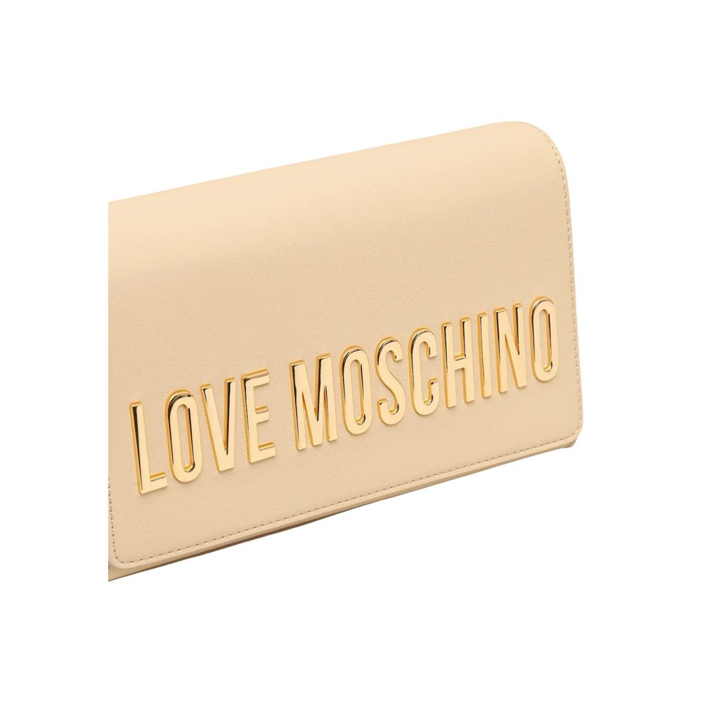 Love Moschino Beige Polyethylene Handbag | Regal Royce