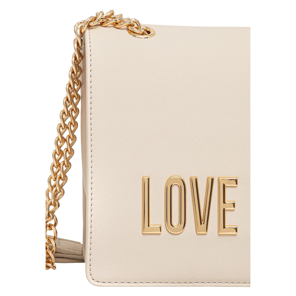 Love Moschino Beige Polyethylene Handbag | Regal Royce
