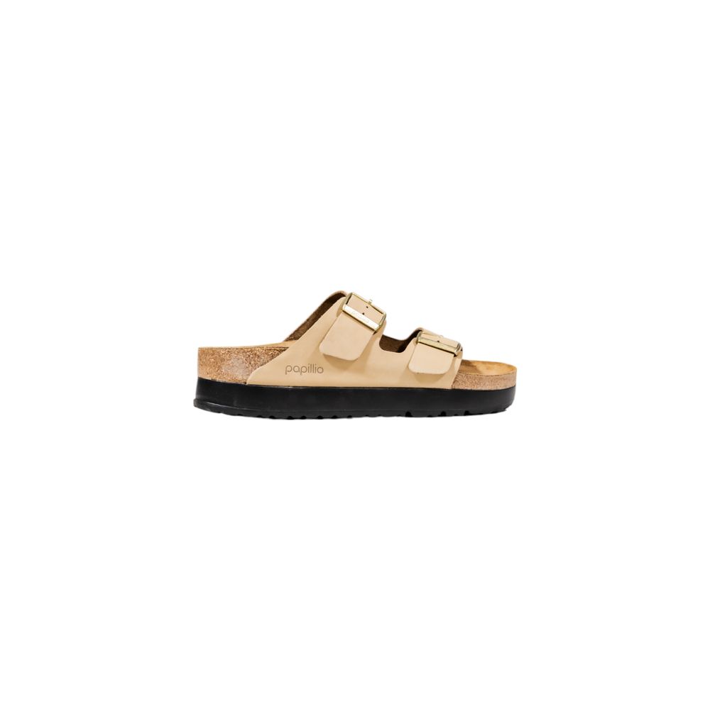 Birkenstock Beige Synthetic Platform Sandals | Regal Royce