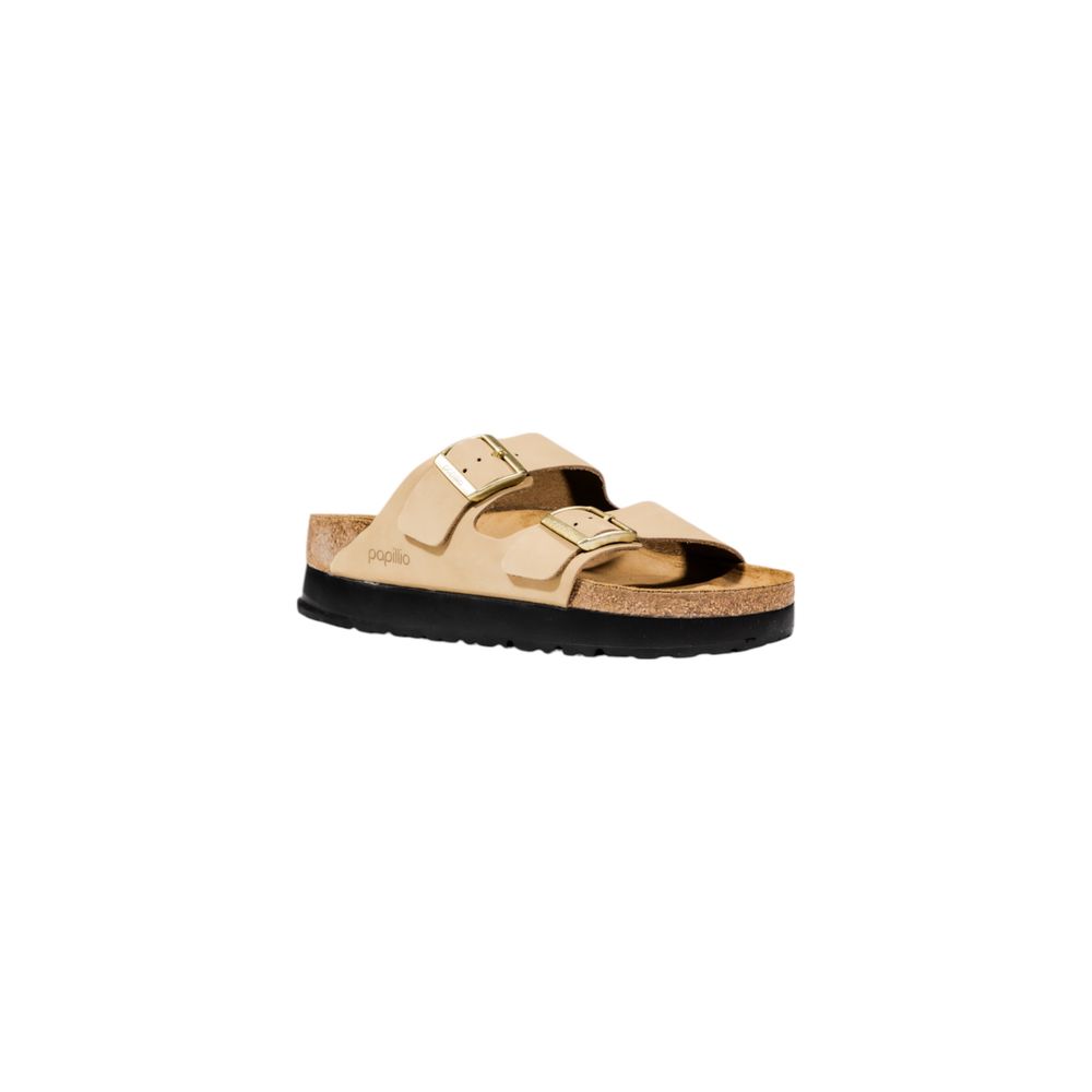 Birkenstock Beige Synthetic Platform Sandals | Regal Royce