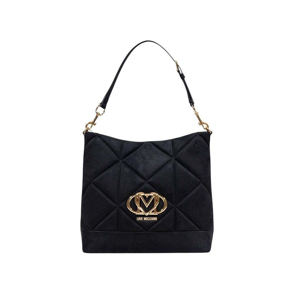 Love Moschino Black Suede Leather Handbag | Regal Royce
