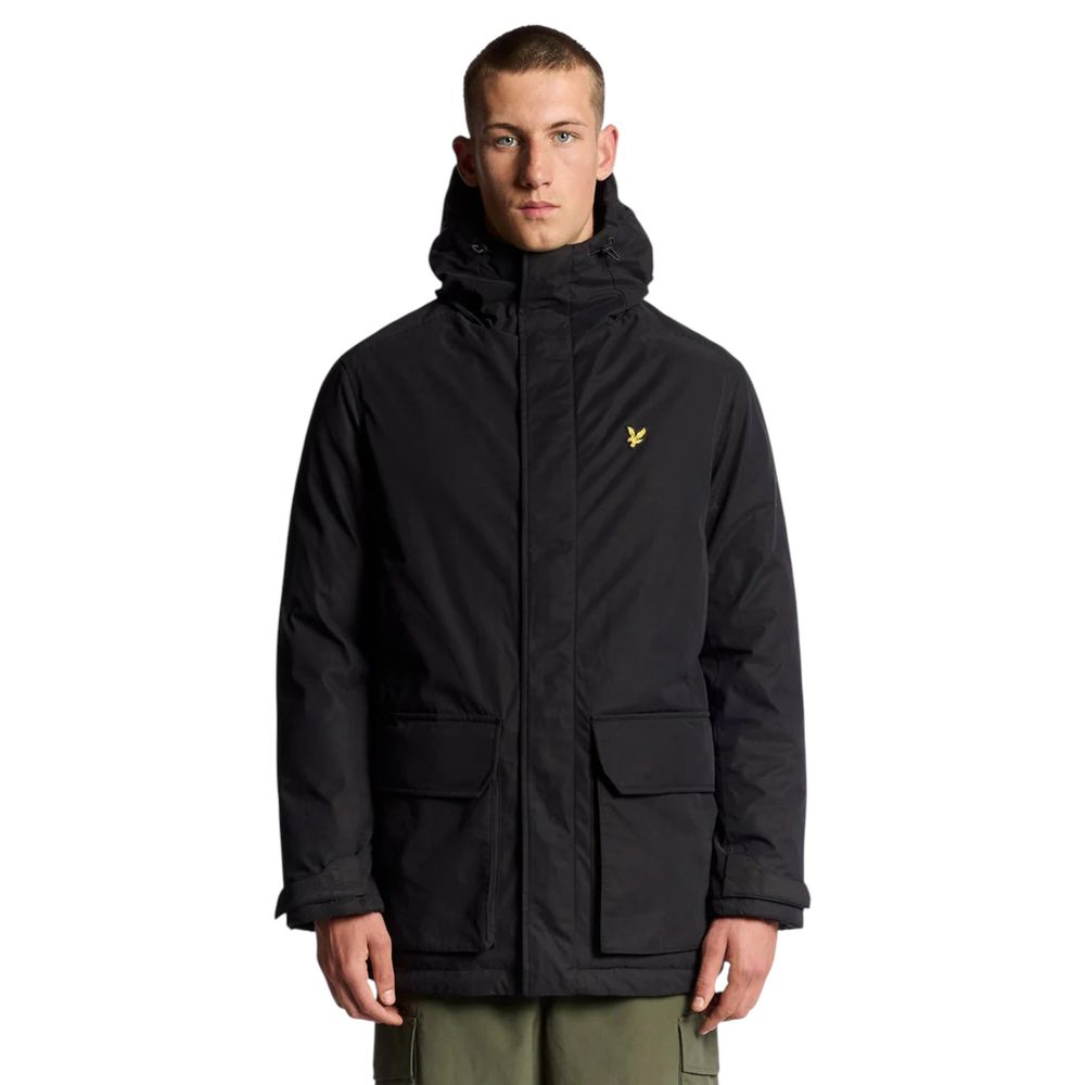 Lyle & Scott Black Polyester Parka | Regal Royce