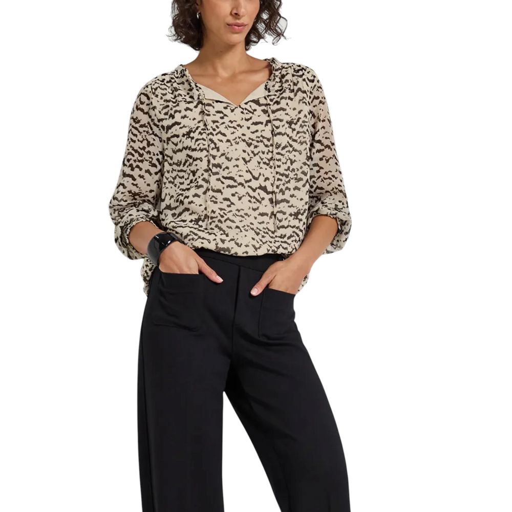 Street One Beige Polyester Blouse | Regal Royce