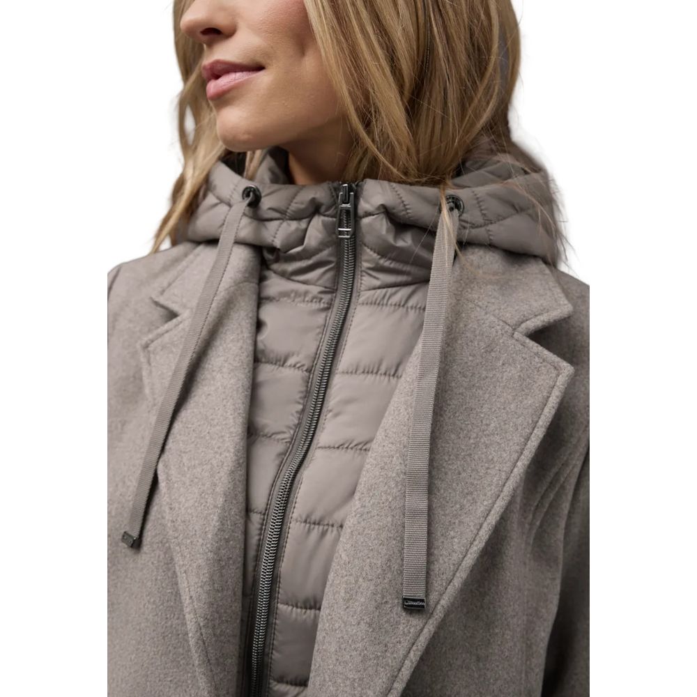 Street One Beige Polyester Coat | Regal Royce