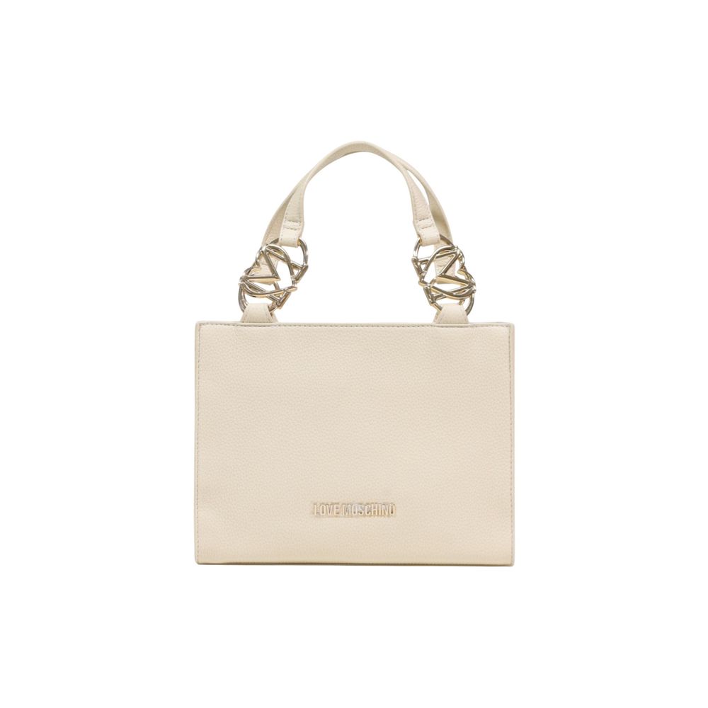 Love Moschino Beige Polyethylene Handbag | Regal Royce