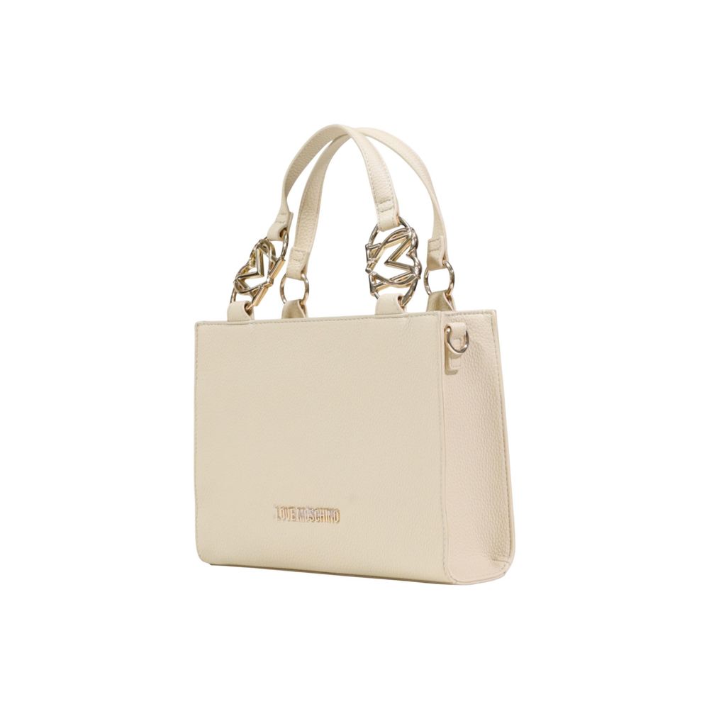 Love Moschino Beige Polyethylene Handbag | Regal Royce