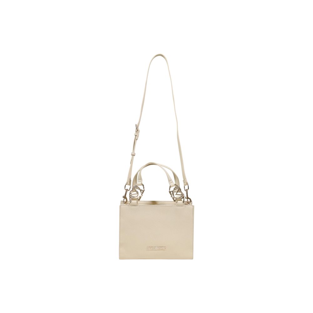 Love Moschino Beige Polyethylene Handbag | Regal Royce