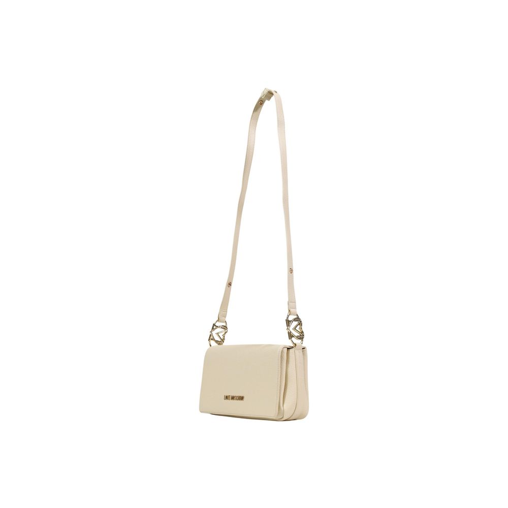 Love Moschino Beige Polyethylene Handbag | Regal Royce