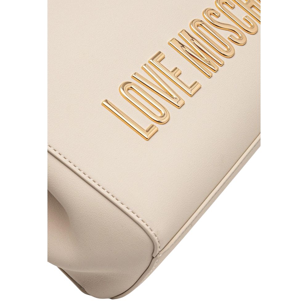 Love Moschino Beige Polyethylene Handbag | Regal Royce