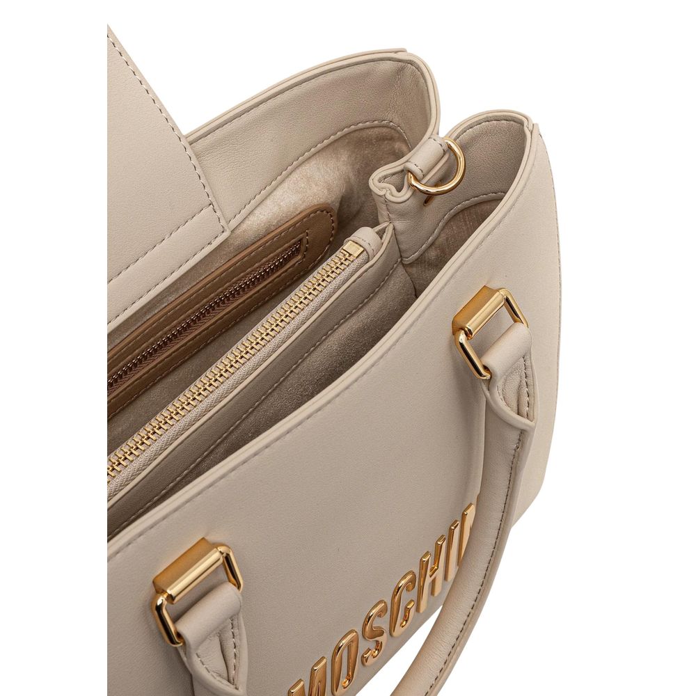 Love Moschino Beige Polyethylene Handbag | Regal Royce