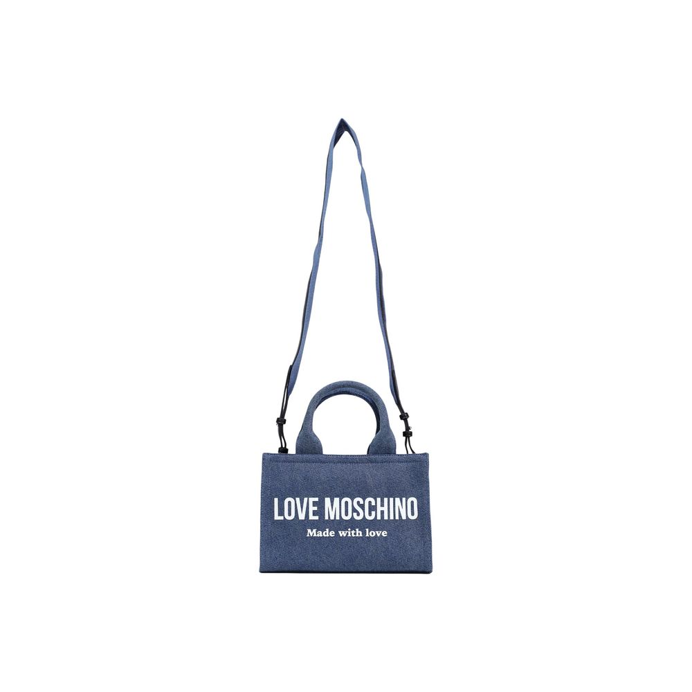 Love Moschino Blue Cotton Handbag | Regal Royce