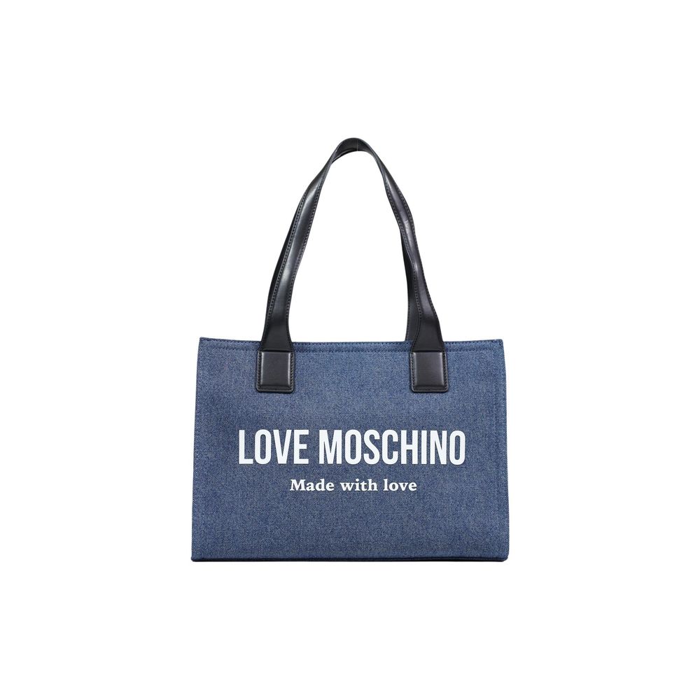 Love Moschino Blue Cotton Handbag | Regal Royce
