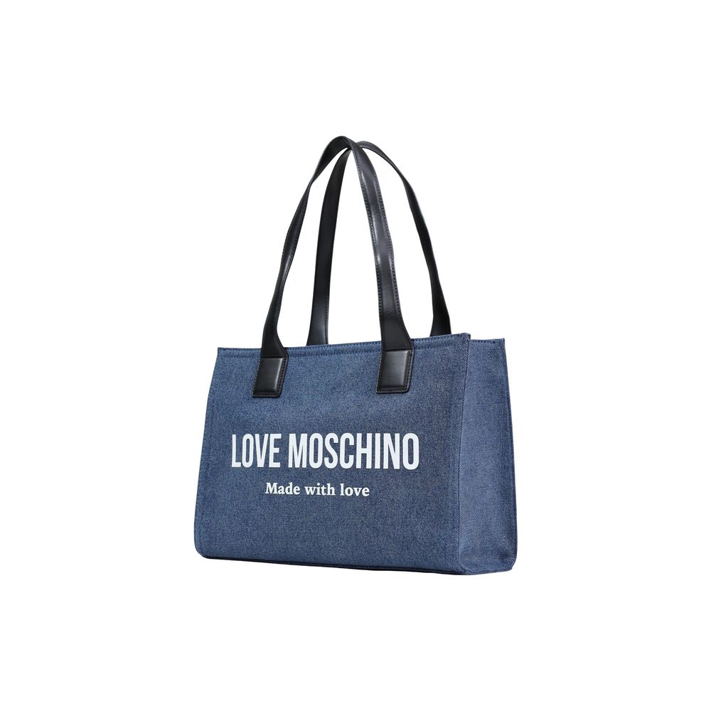 Love Moschino Blue Cotton Handbag | Regal Royce