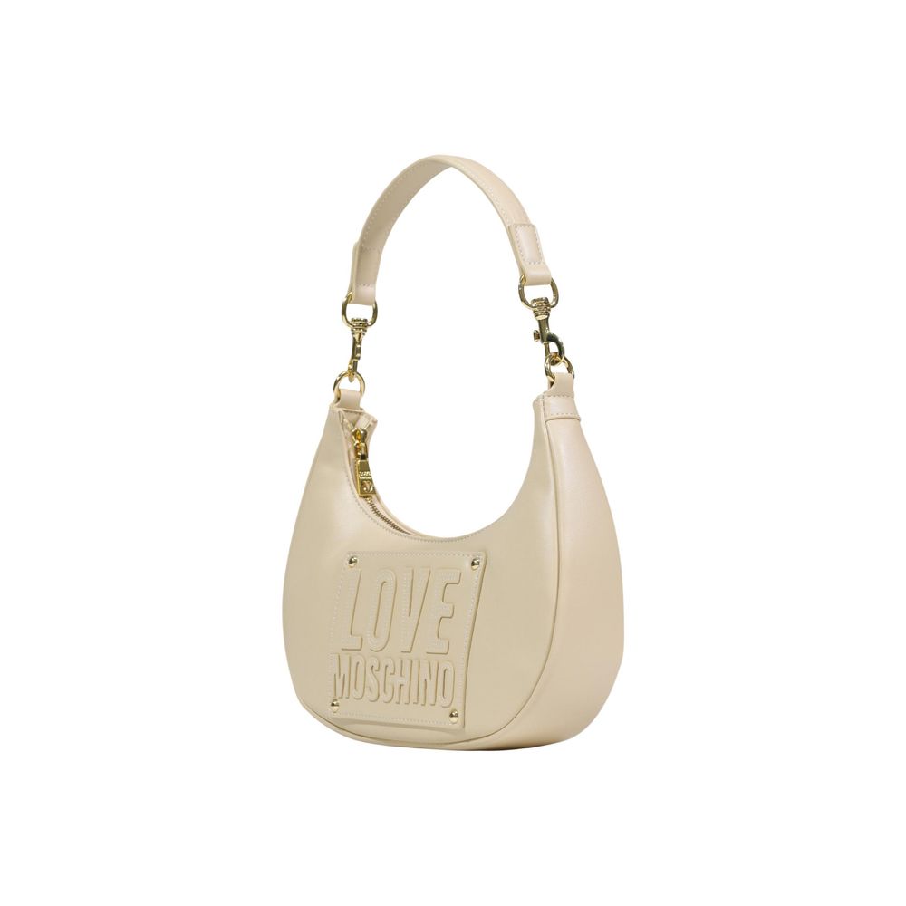 Love Moschino Cream Polyethylene Handbag | Regal Royce