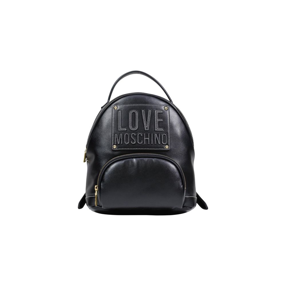 Love Moschino Black Polyethylene Backpack | Regal Royce