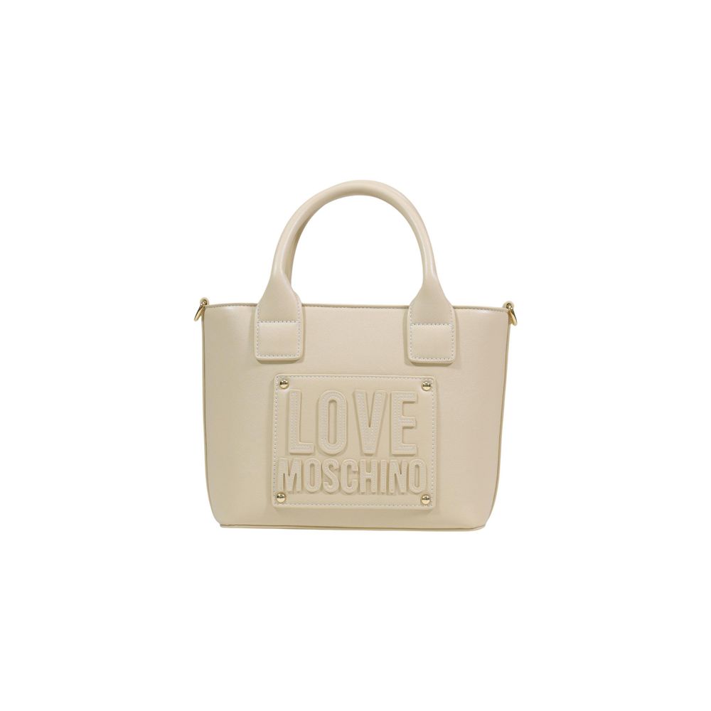 Love Moschino Cream Polyethylene Handbag | Regal Royce