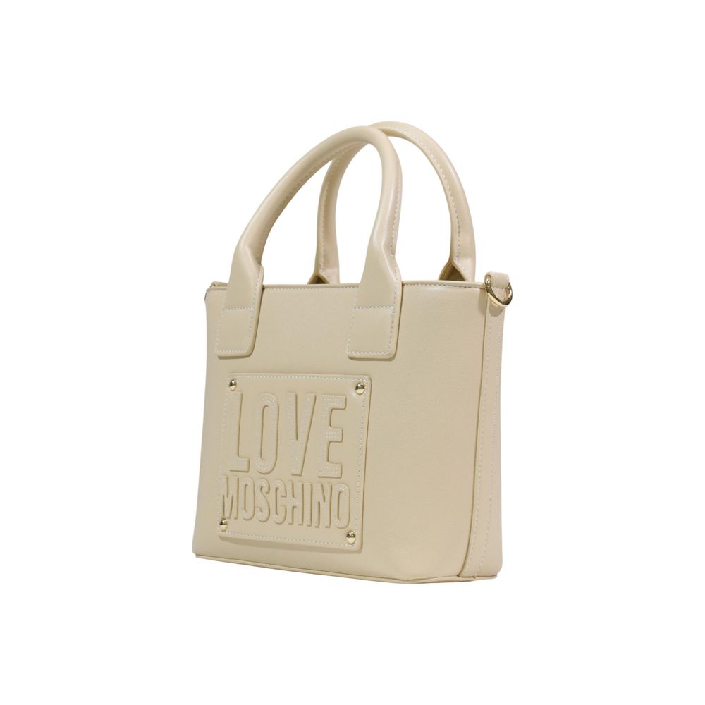 Love Moschino Cream Polyethylene Handbag | Regal Royce