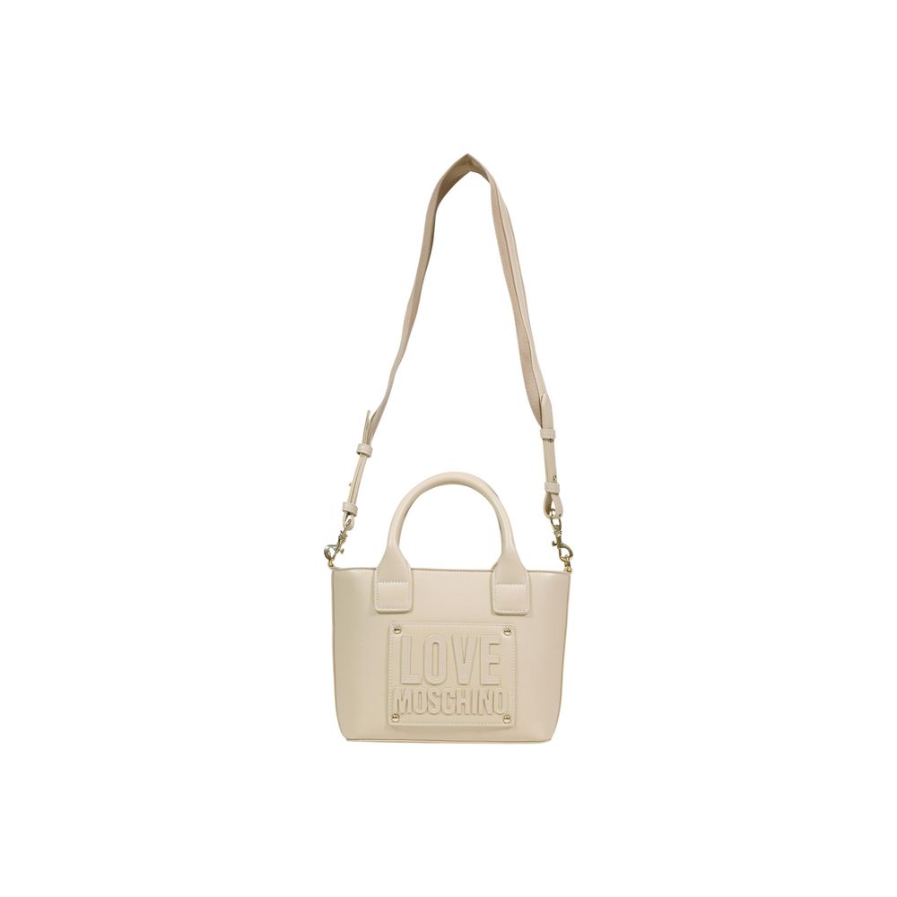 Love Moschino Cream Polyethylene Handbag | Regal Royce