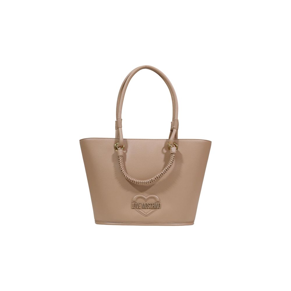 Love Moschino Beige Polyethylene Handbag | Regal Royce