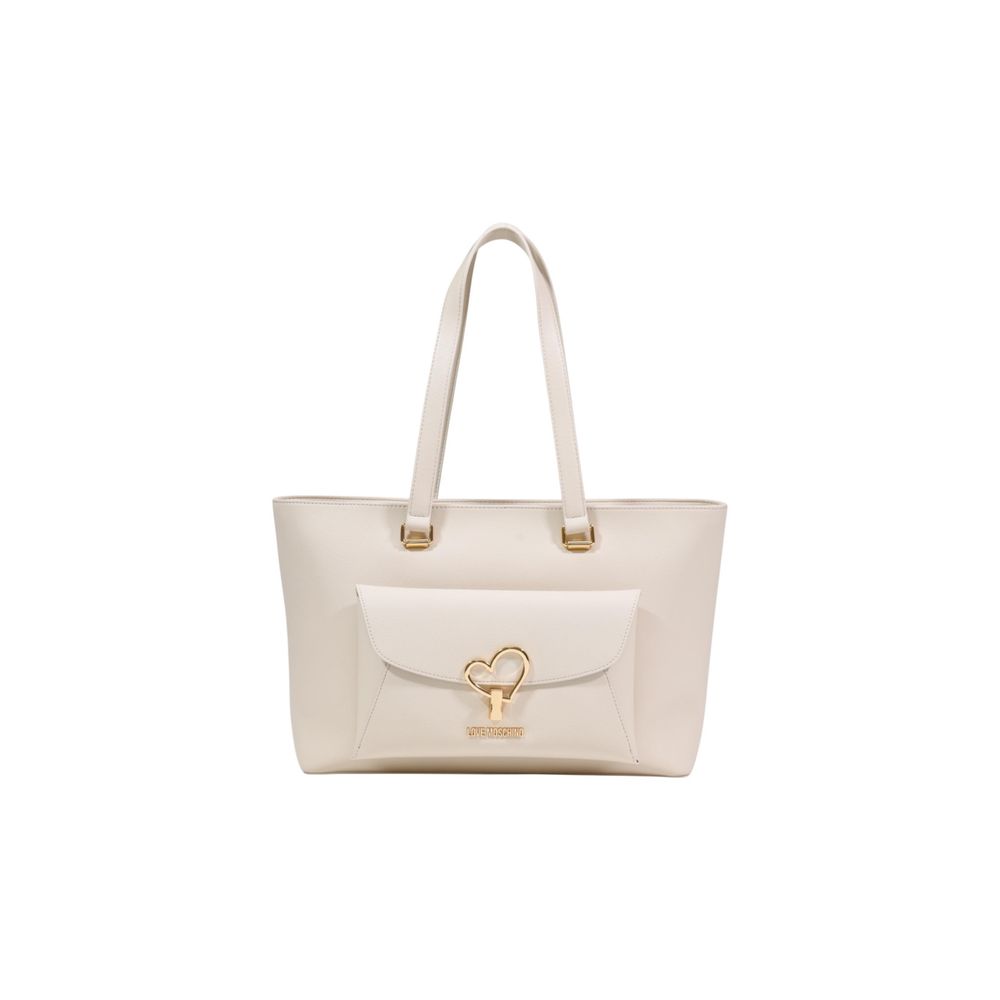 Love Moschino Beige Polyethylene Handbag | Regal Royce